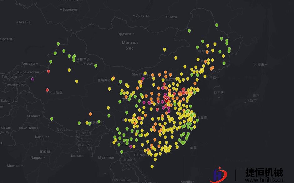 全国秸秆焚烧期间雾霾图